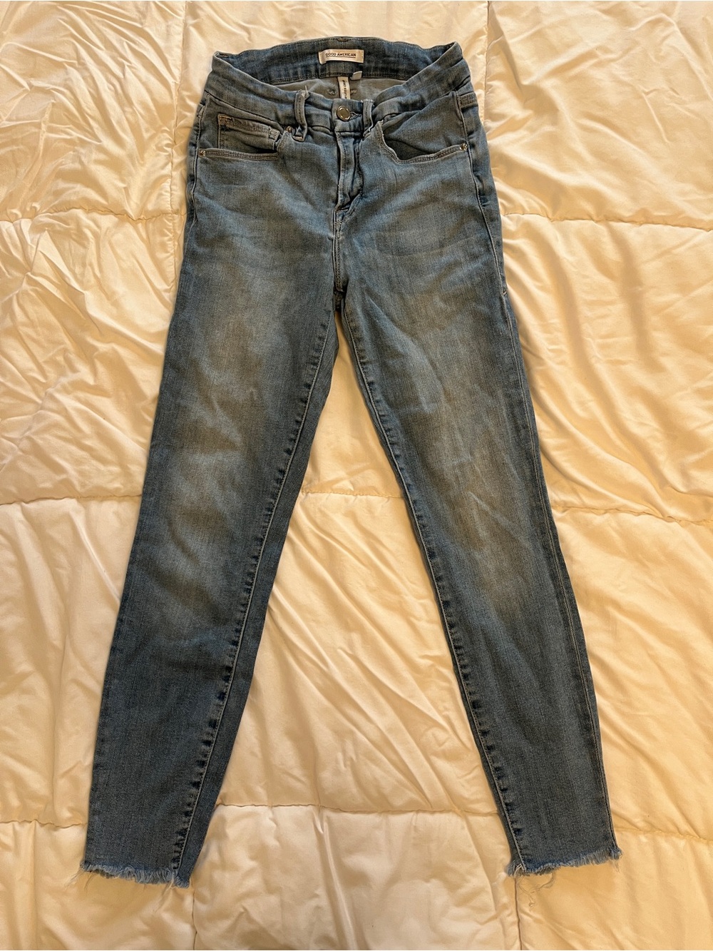 Good American Light Blue High-Rise Skinny Jeans